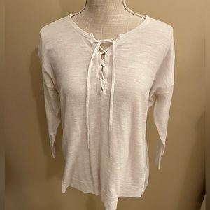 Loft white cotton top